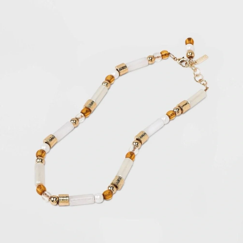 NWT! SUGARFIX by BaubleBar Beaded Statement Necklace - Picture 3 of 7